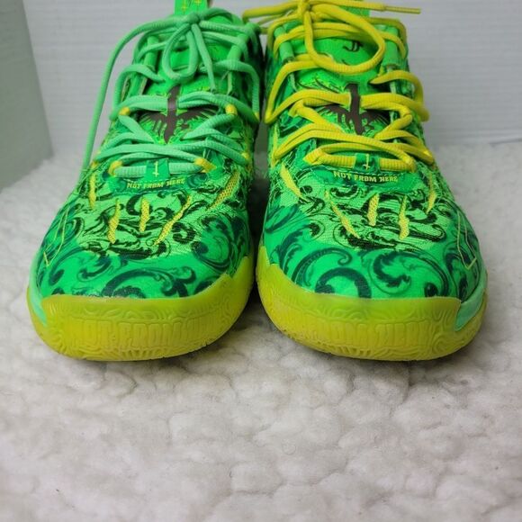 PUMA LAMELO MB.03 La France Mens Size 12 Green/Yellow 379233-01 basketball Shoes - Picture 2 of 12